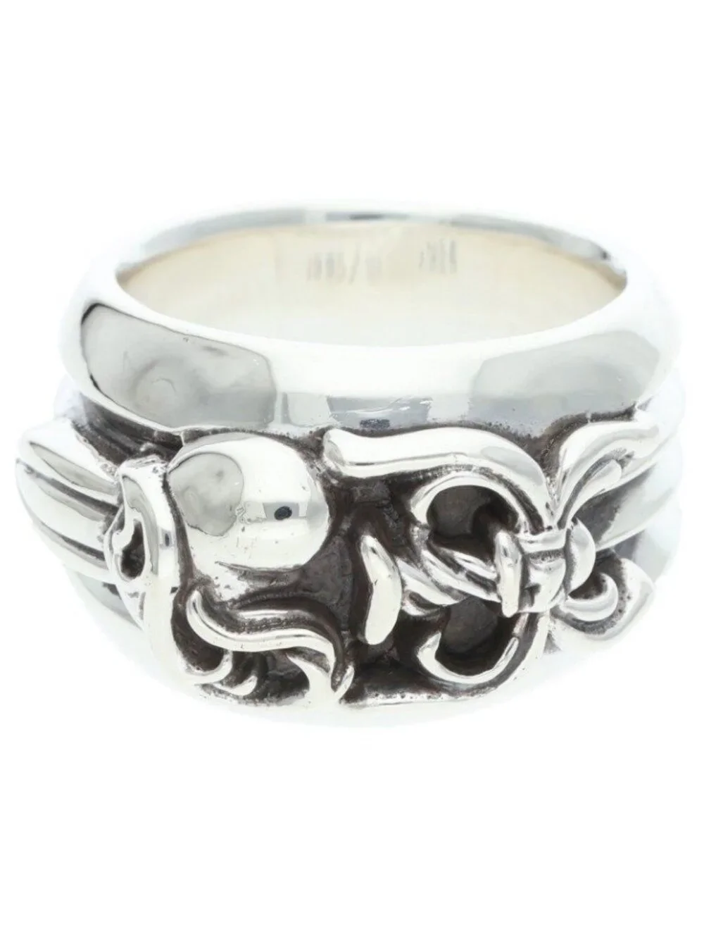 Chrome Hearts Dagger Heart Silver Ring